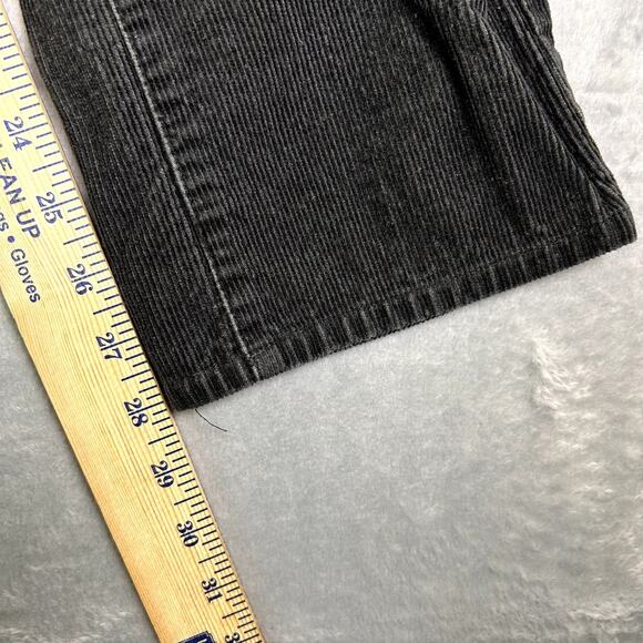 Bogari Corduroy Pants Women's 4 Black Straight Leg Minimalist Dark Academia - Picture 5 of 8